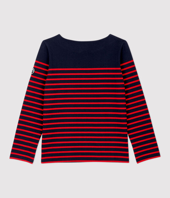 Marinière iconique en coton Femme bleu SMOKING/rouge TERKUIT